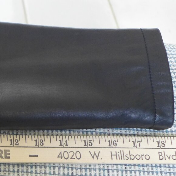 Emanuel Ungaro Paris Medium New Zealand Lamb Black Leather Jacket - Picture 8 of 9